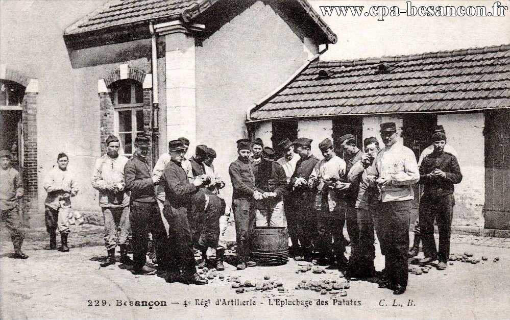 229. Besançon - 4e Régt d'Artillerie - L'Epluchage des Patates